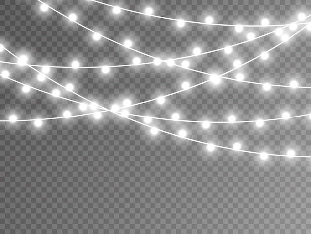 Lights isolated on transparent background.