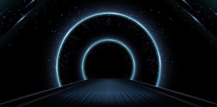 Vector lights tunnel in the nights for signs corporate advertisement business social media post