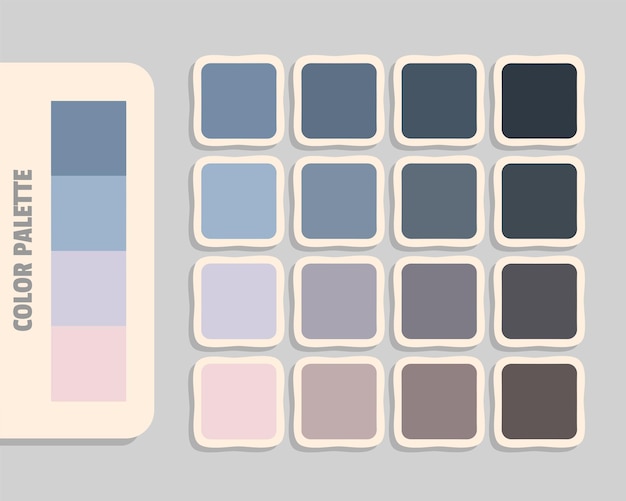 Vector lightslategray lightsteelblue lightgray mistyrose color palette rgb colors matching harmonious