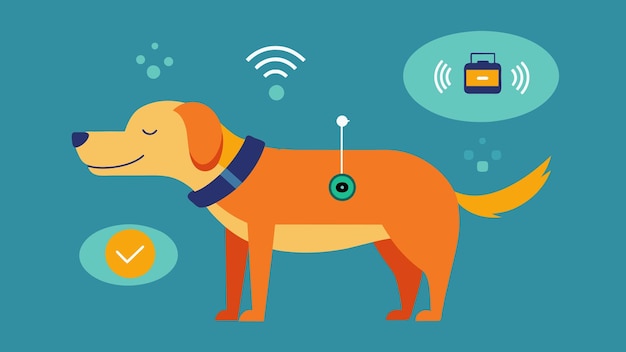 A lightweight sensor that attaches to your dogs collar and records their sleep data including