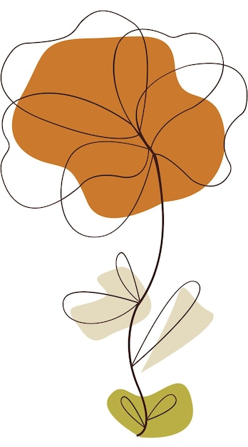 Lijn bloemen abstracte illustratie