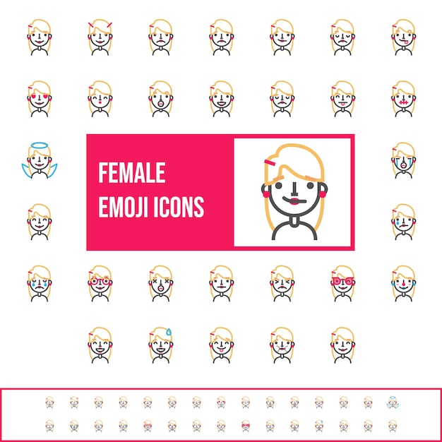 lijn blonde emoji&#39;s