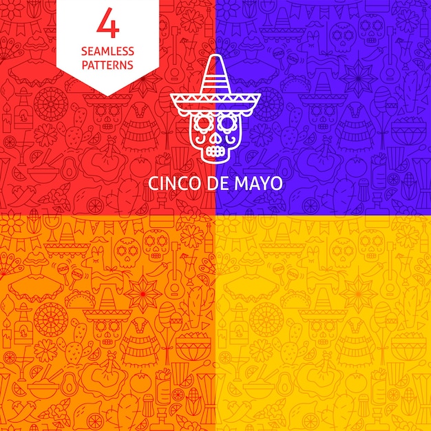 Lijn cinco de mayo-patronen