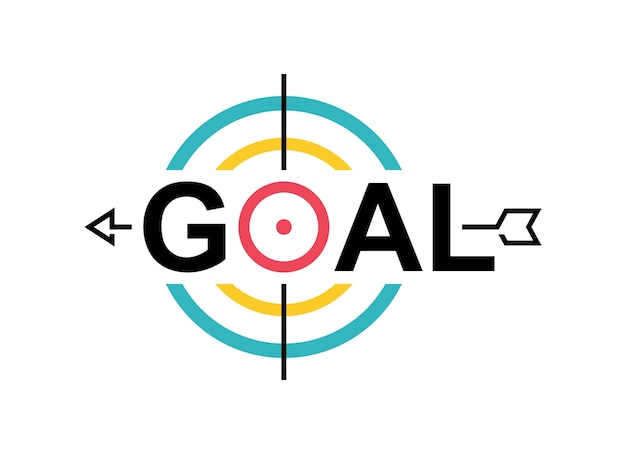 Vector lijn doelpictogram met pijl doel concept marketing targeting strategie symbool logo ontwerp vector illustratie