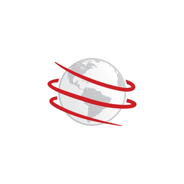 Vector lijn globaal logo sjabloonontwerp