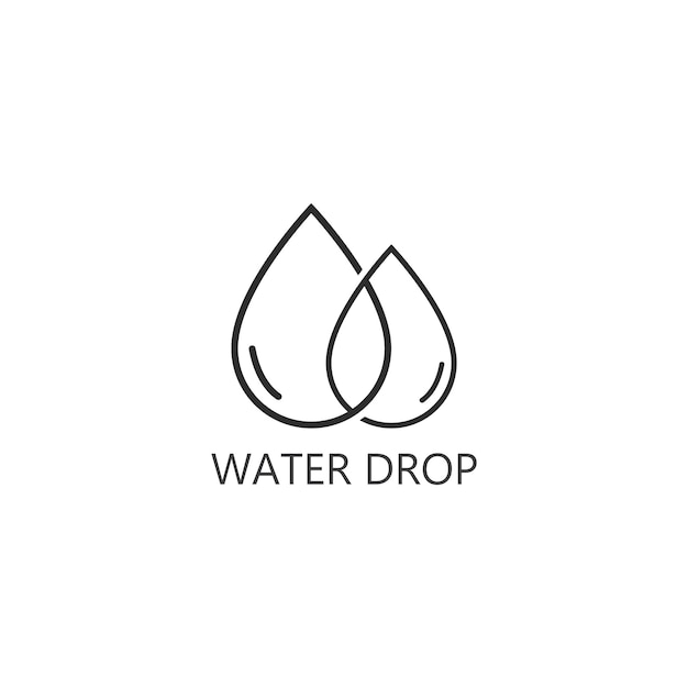 lijn icoon water druppel logo vector