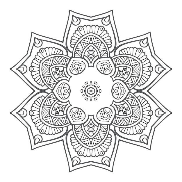 lijn kunst mandala vector voor ontwerp