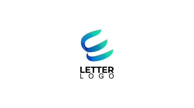 Lijn Letter Eerste E vector en Logo ontwerpsjabloon