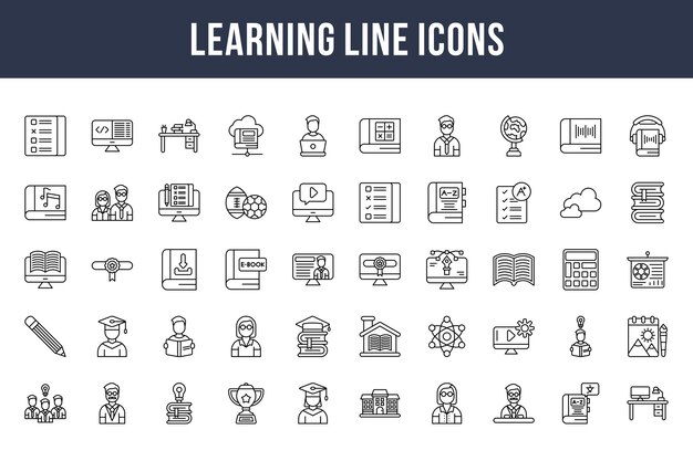 Lijn Pictogrammen Leren