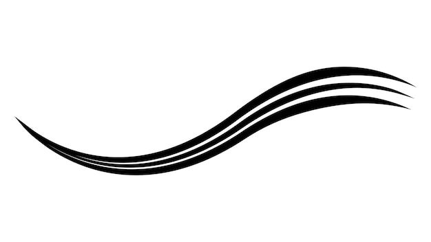 Vector lijn swash swish krullende kalligrafie onder squiggle swoosh lijn onderstrepen