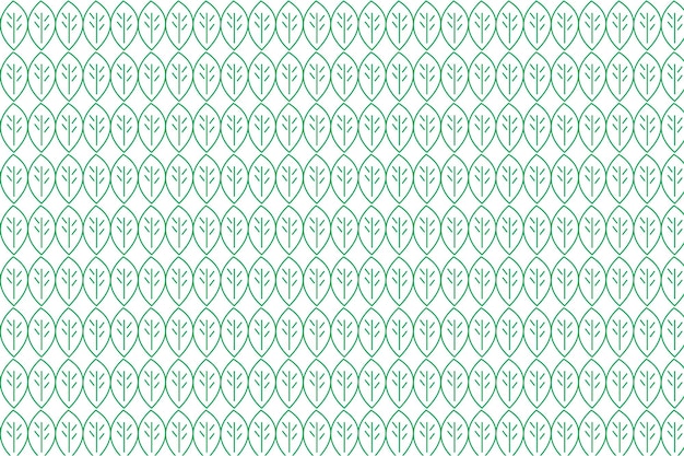 Lijnkunst groen bladpatroon Ontwerp