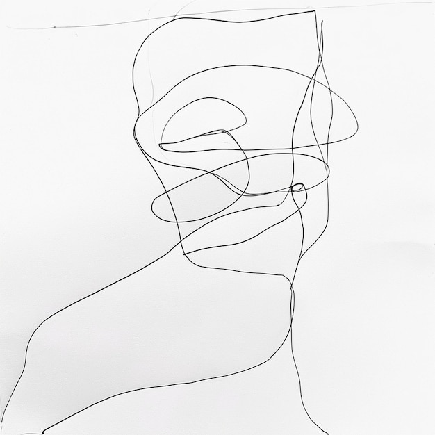 Vector lijnkunst minimalistisch ontwerp tekening vector