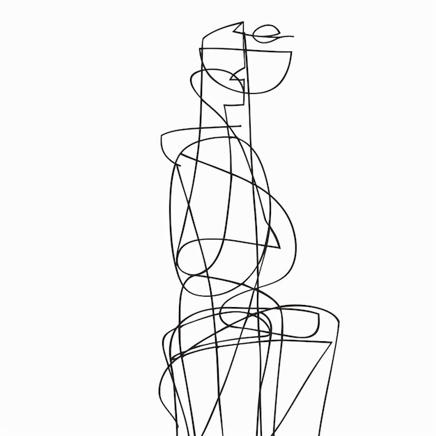 Vector lijnkunst minimalistisch ontwerp tekening vector