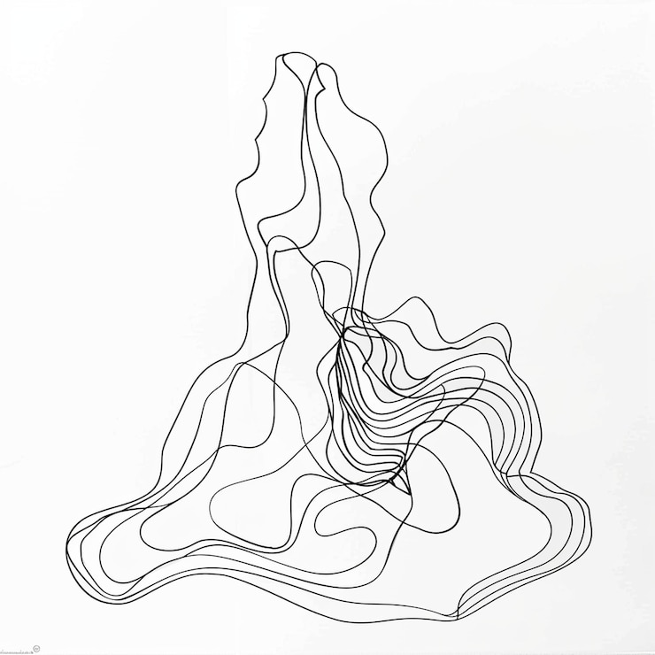Vector lijnkunst minimalistisch ontwerp tekening vector