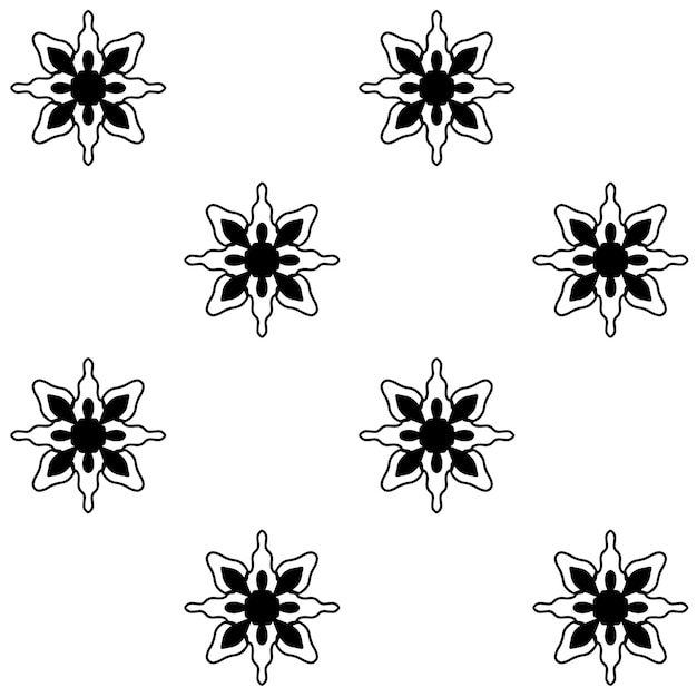 Vector lijntekening van bloemen vector materiaal