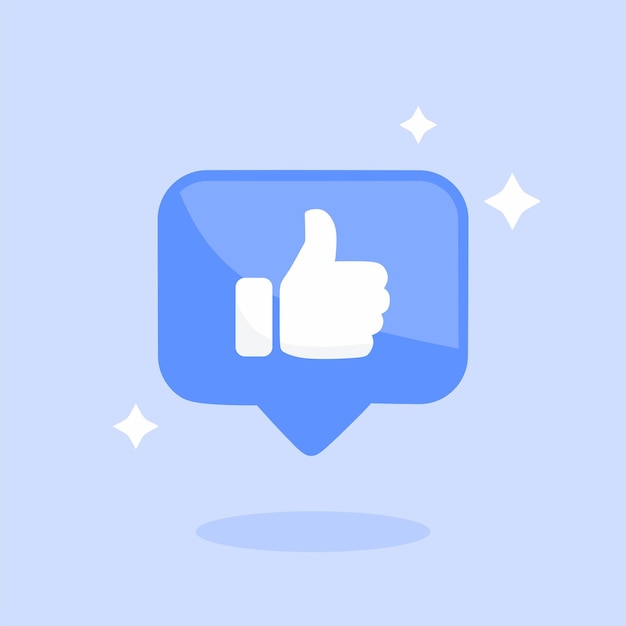 Like button blue icon