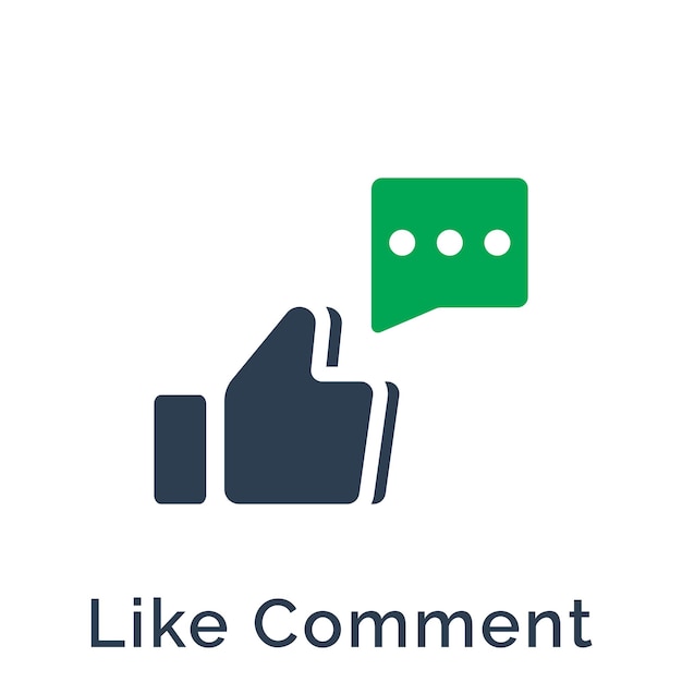 Vector like comment icon