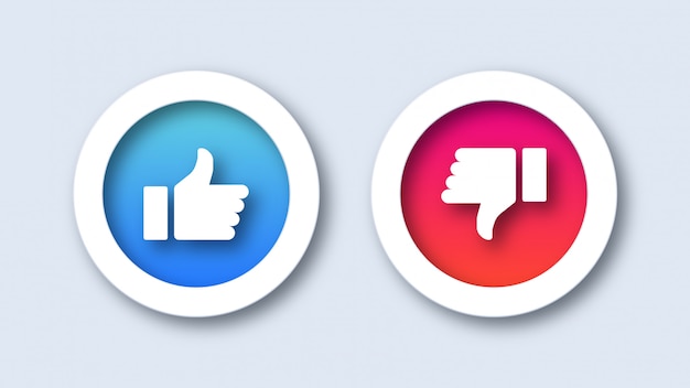 Like and dislike icons