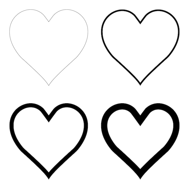 Like heart symbol icon contour outline live webcast webinar chat vector social network black graceful heart web button