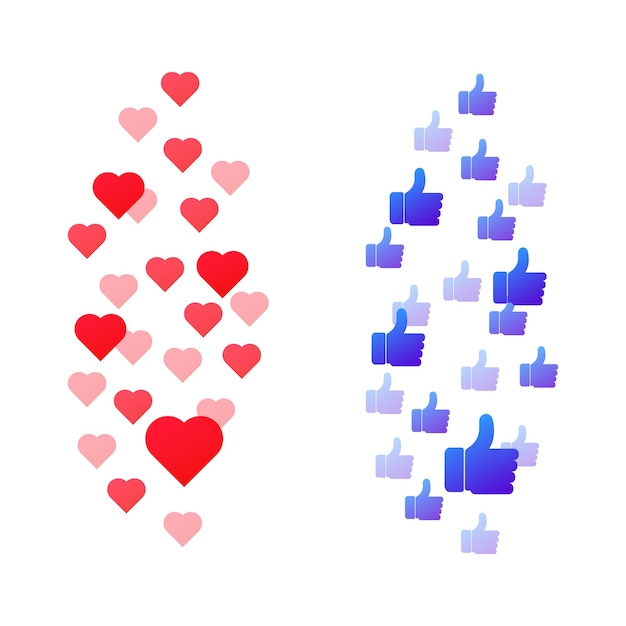 Vector like heart thumb up cloud l