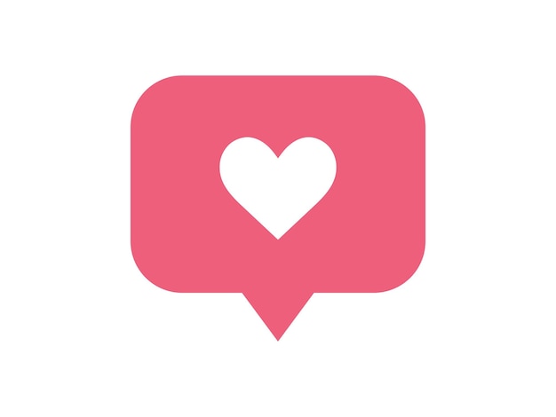 Like icon notification heart for social network