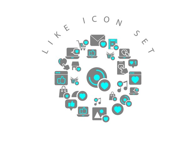 Vector like icon set design