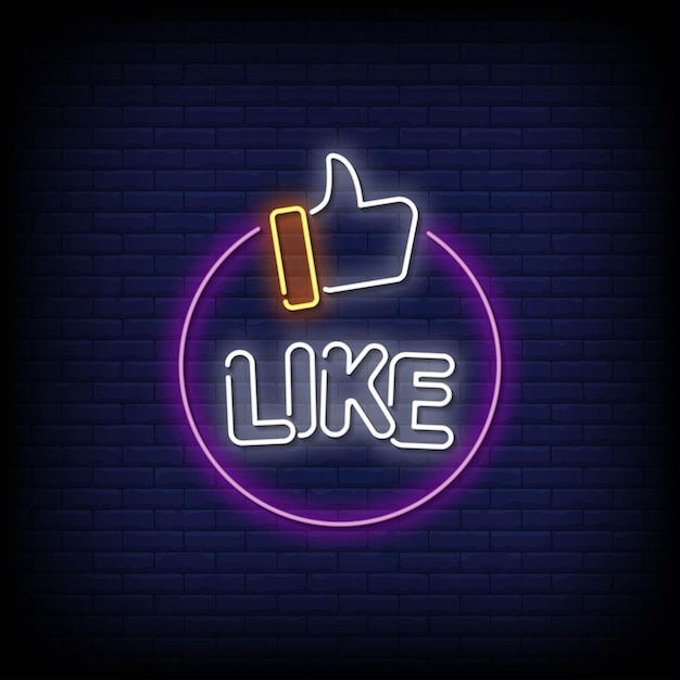 Like Neon Signs Style Text  