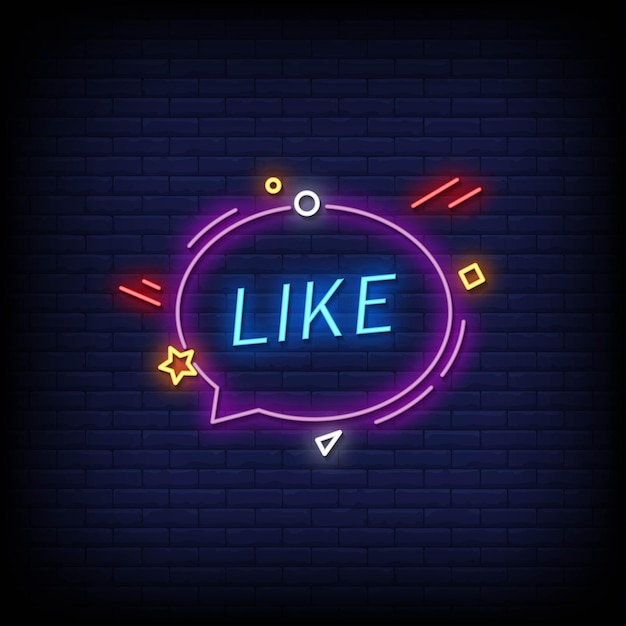 Like neon signs style text