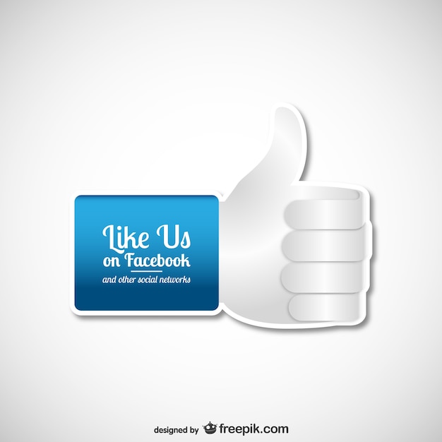 Like ons op facebook vector