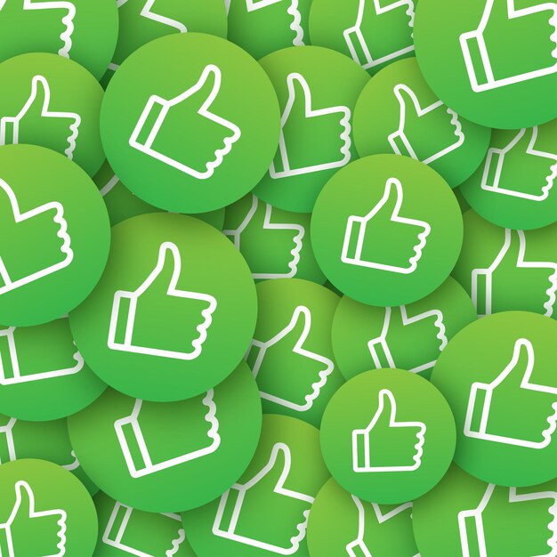 Like round sticker pattern social network post social media like motion graphics