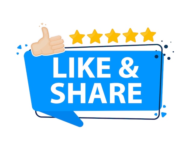 Like and share the thumbs up social networks promotion