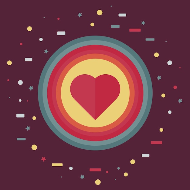 Vector like symbool hart icoon voor bruiloft vakantie en sociale netwerken blog afdrukken en sticker vector