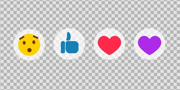 Vector like thumb up and frawn face icons emoticons for social media reactions vector illustration