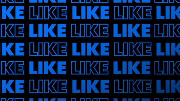 Like words blue color seamless pattern background