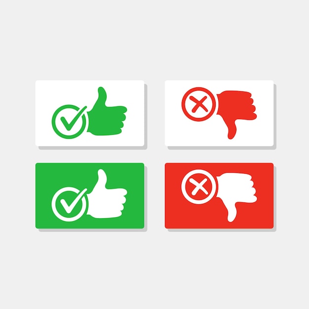 Likes and dislikes icons, social media icons, Thumb up and thumb down icons