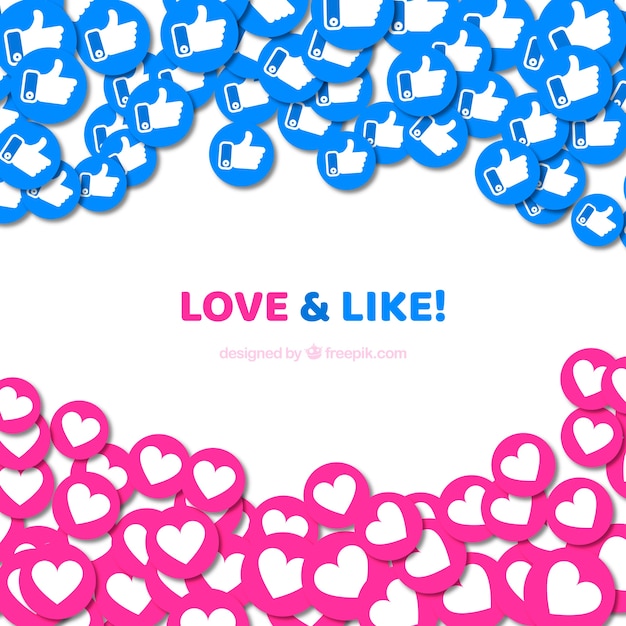 好きとハートのfacebookの背景
