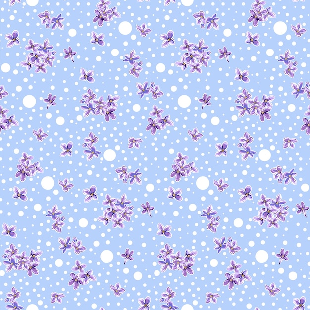 Lila paarse lente naadloze patroon