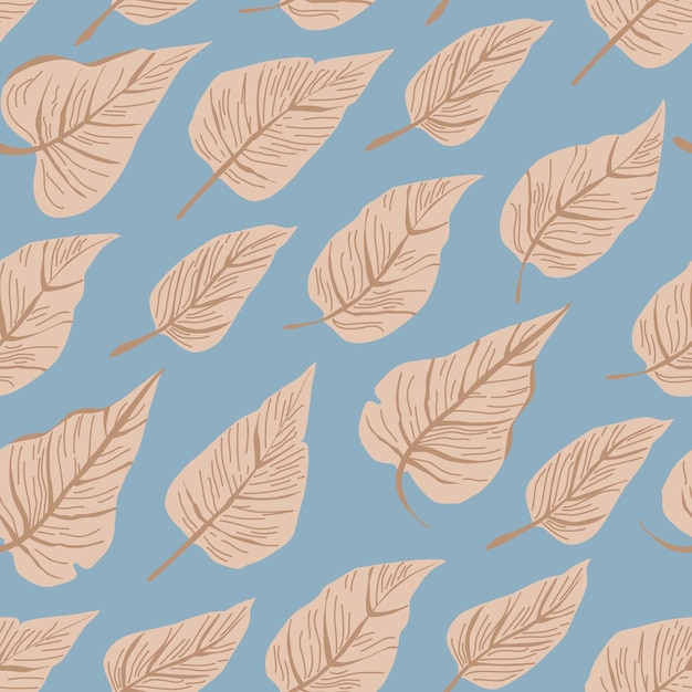 Vector lilac leaves seamless pattern.