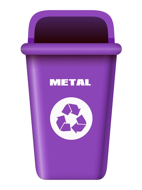 Lilac vector dumpster for metal