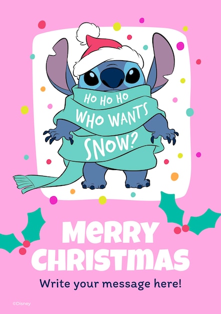 Lilo and Stitch Christmas Card