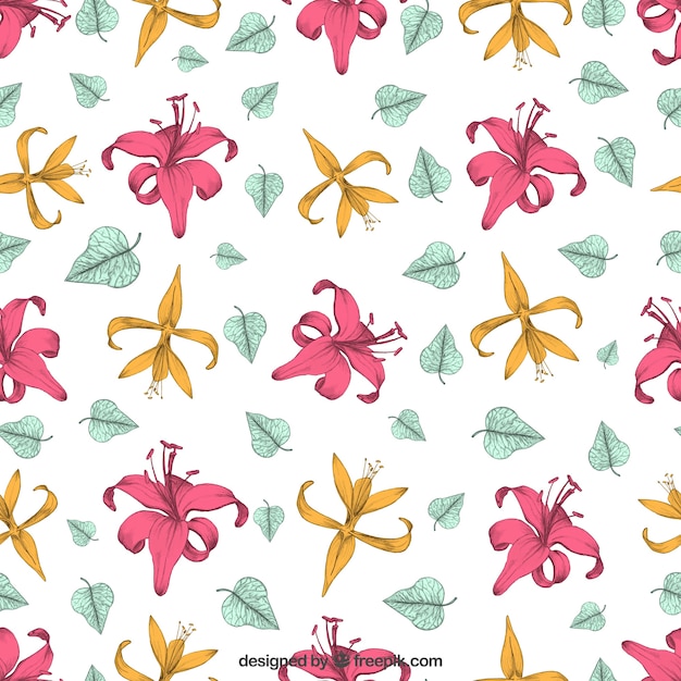 Lily flower pattern