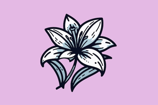 Vector lily flower