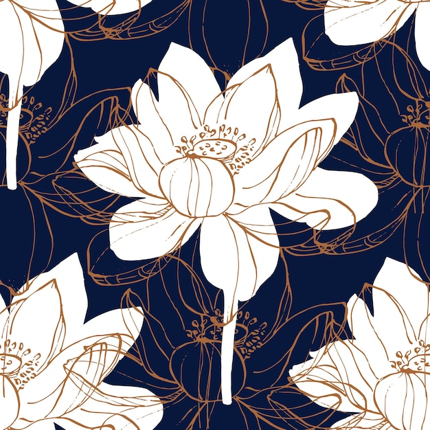 Seamless pattern di giglio