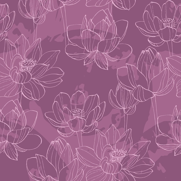 Lily seamless pattern