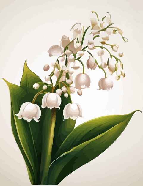 Vector lily of the valley