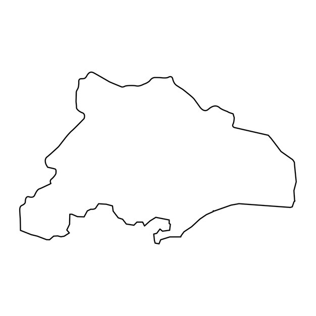 Limassol district map administrative division of Republic of Cyprus Vector illustration