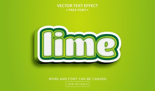 Lime bewerkbaar teksteffect