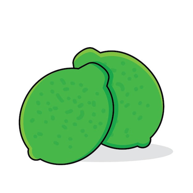 Lime fresh lime fruit icon cartoon logo vector lime fruit