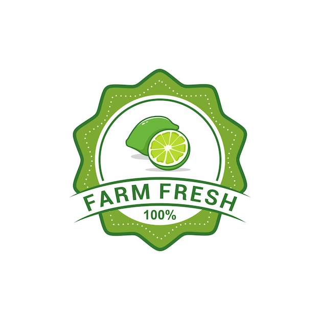 Lime Fruit Logo Vector Template