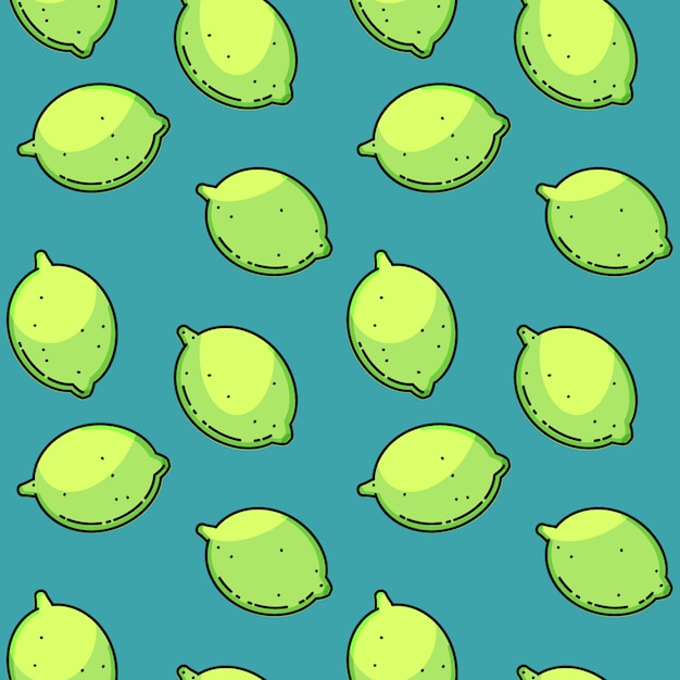 Lime seamless pattern on green.